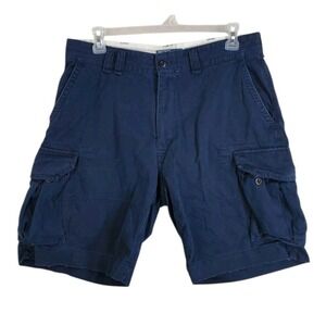 Vtg Y2K Polo Ralph Lauren PRL Cargo Shorts Jort Men 36 Navy Blue Hi Rise (37x10)